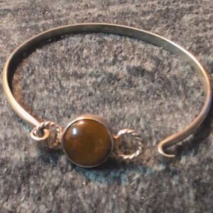 925 Tigers eye bangle